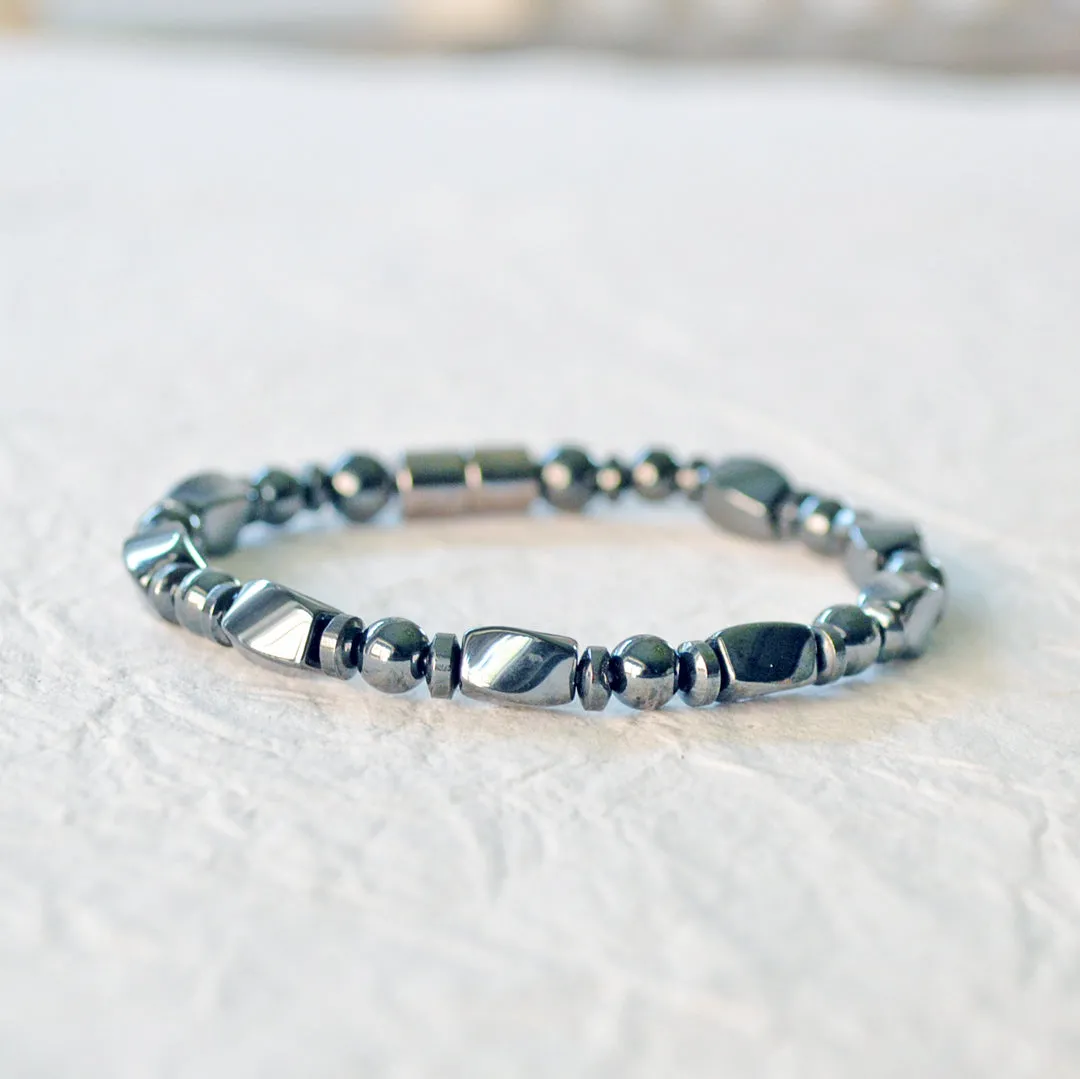 Black Hematite Magnetic Pain Relief Bracelet for Men