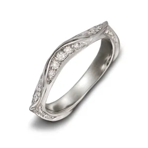 On the Edge Diamond and White Gold Ring